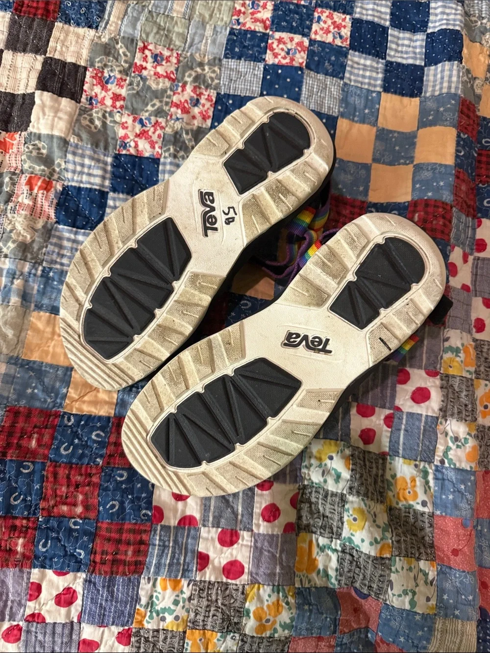 Teva Kids' Rainbow Strap Sandals - Black Footbed Size 4